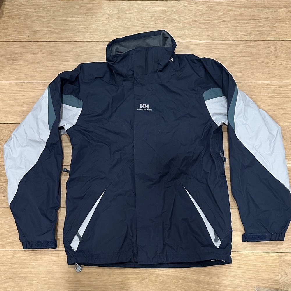 Helly Hansen Helly Tech Dark Blue and Light Gray Ski Snow Jacket